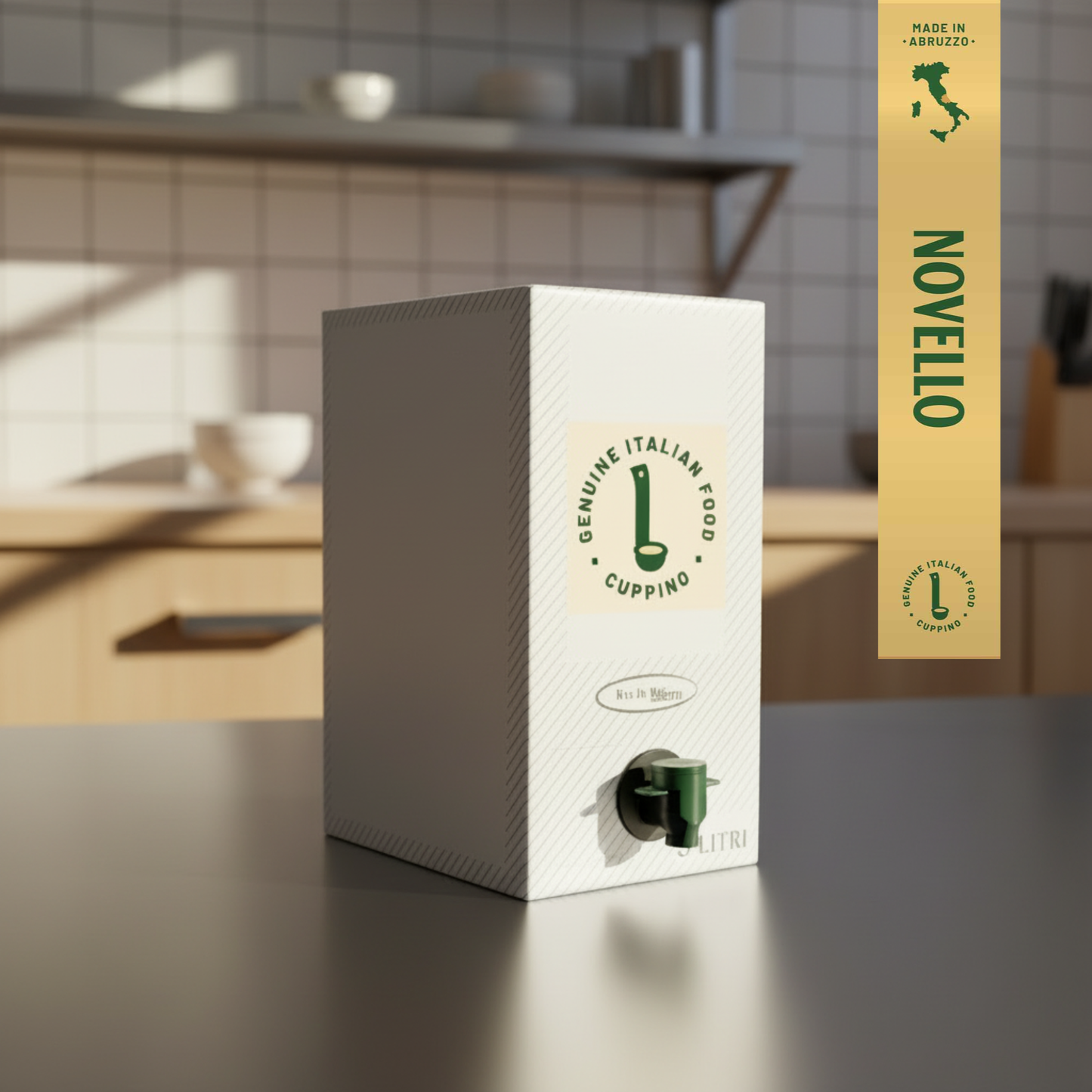 Italian Extra Virgin Olive Oil Novello (5L - Bag-in-Box)